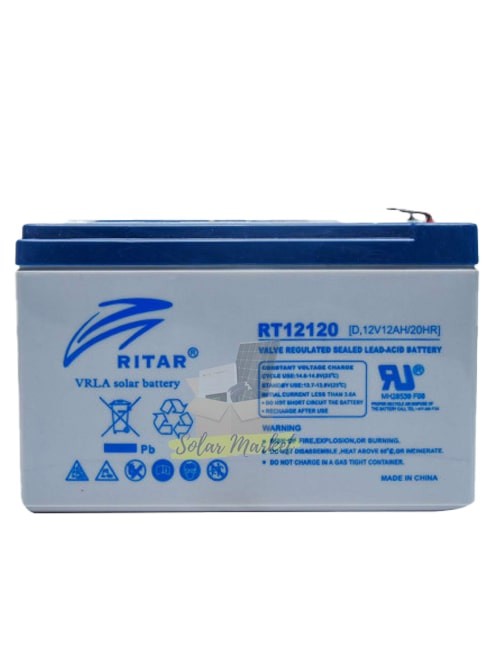 12AH 12V Ritar Solar Battery UPS Battery - High Performance Sealed Lead Acid Battery