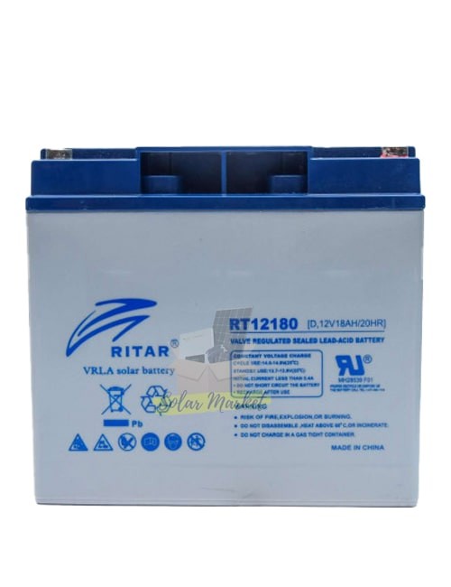 18AH 12V Ritar Solar Battery UPS Battery - High Performance Sealed Lead Acid Battery