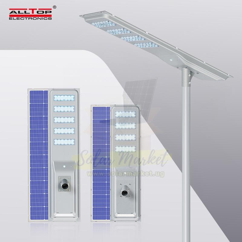 Altop 150W Solar LED Street Light for Public and Commercial Lighting 6V 120W Mono Panel LiFePO4 3.2V 120AH PIR Detection 6-8m Mounting Height 3-Year Warranty (0496C150-01)