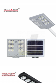 Altop 1000W Solar LED Street Light for Outdoor Area Lighting 6V 15W Polycrystalline Panel LiFePO4 3.2V 10AH Battery 160 lm/W ABS 3-5m Mounting Height 1 Year Warranty (0465A1000-01)