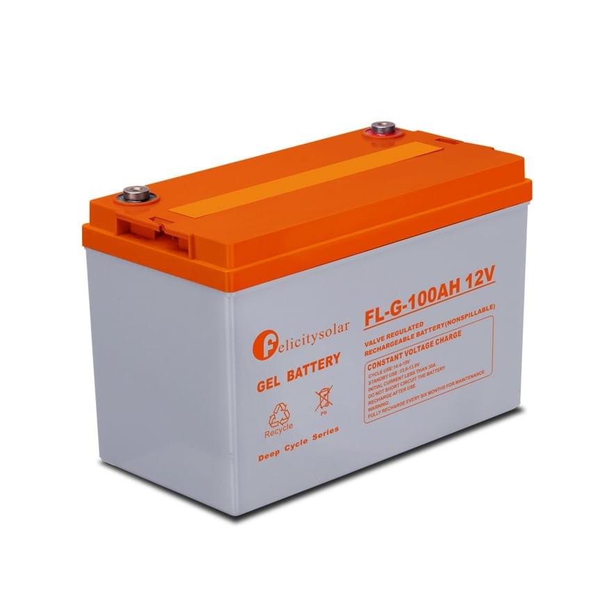 100AH 12V Gel Deep cycle Solar Battery Felicity - Wholesale