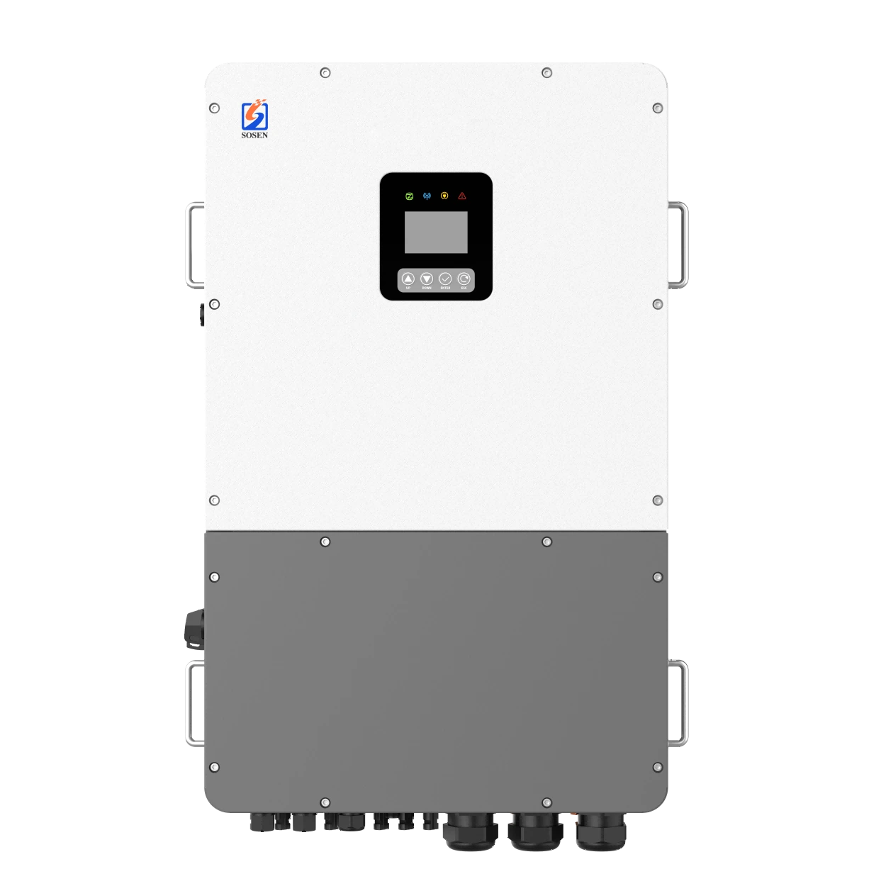 Sosen 40kW Three Phase Hybrid Inverter for Commercial and Industrial Solar Backup 380/400VAC 4 MPPT 150-850VDC Range 8 Units Parallel IP66 (SSE-HH40K-P3EU)
