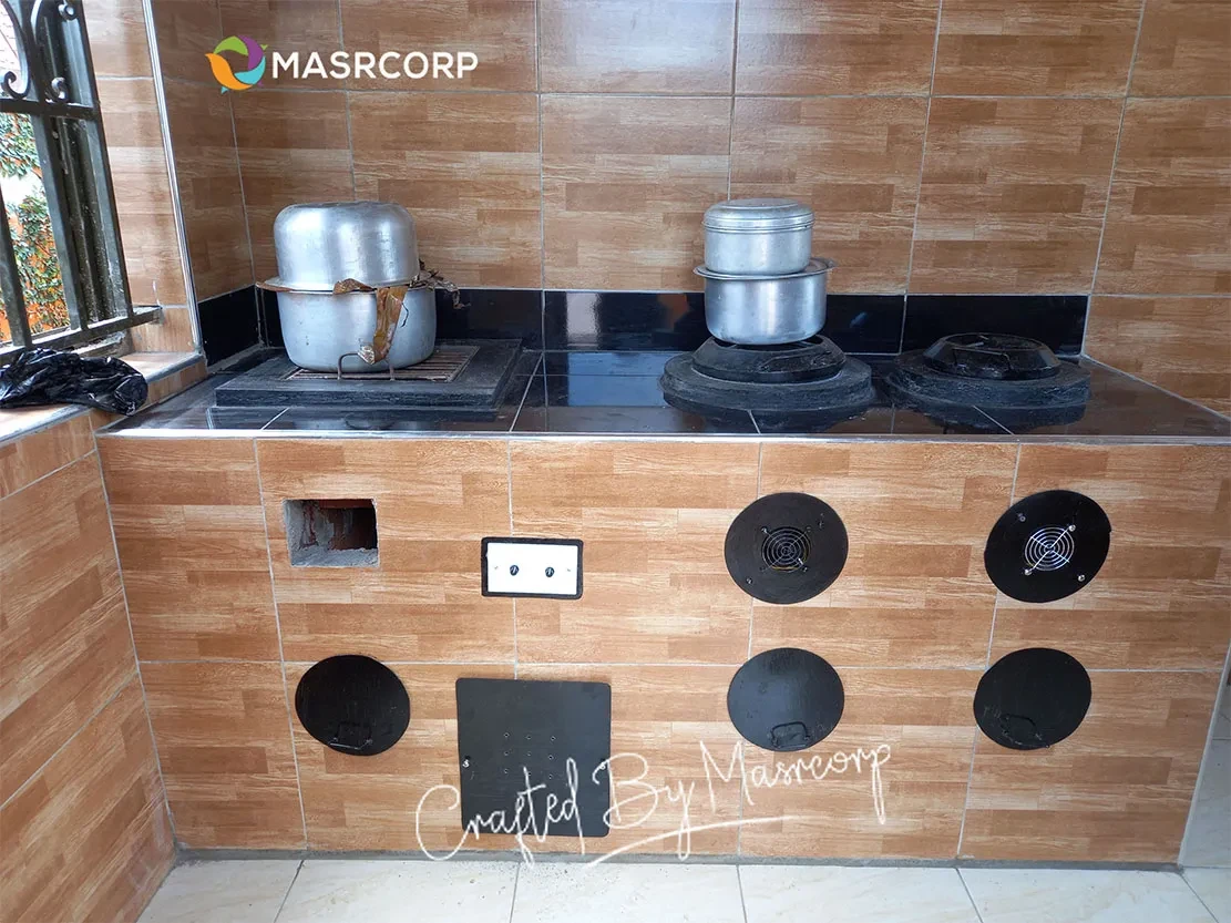 Masrcorp 2 Burners Solar Aided Stove with Grill