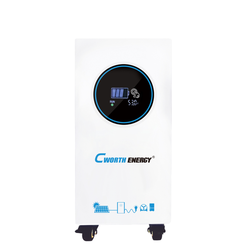 Cworth 20kWh 51.2V Lithium Solar Battery for Home and Small Business Backup 200A Max Current 6-Unit Parallel IP21 26000 Cycles 80% DoD 135kg (CE-LBF-48400C)