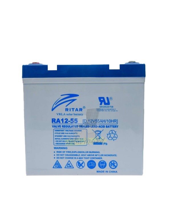 55AH 12V Ritar Solar Battery - High Performance Sealed Lead Acid Battery