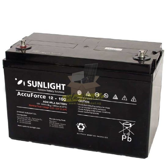 100Ah 12V sunlight solar battery