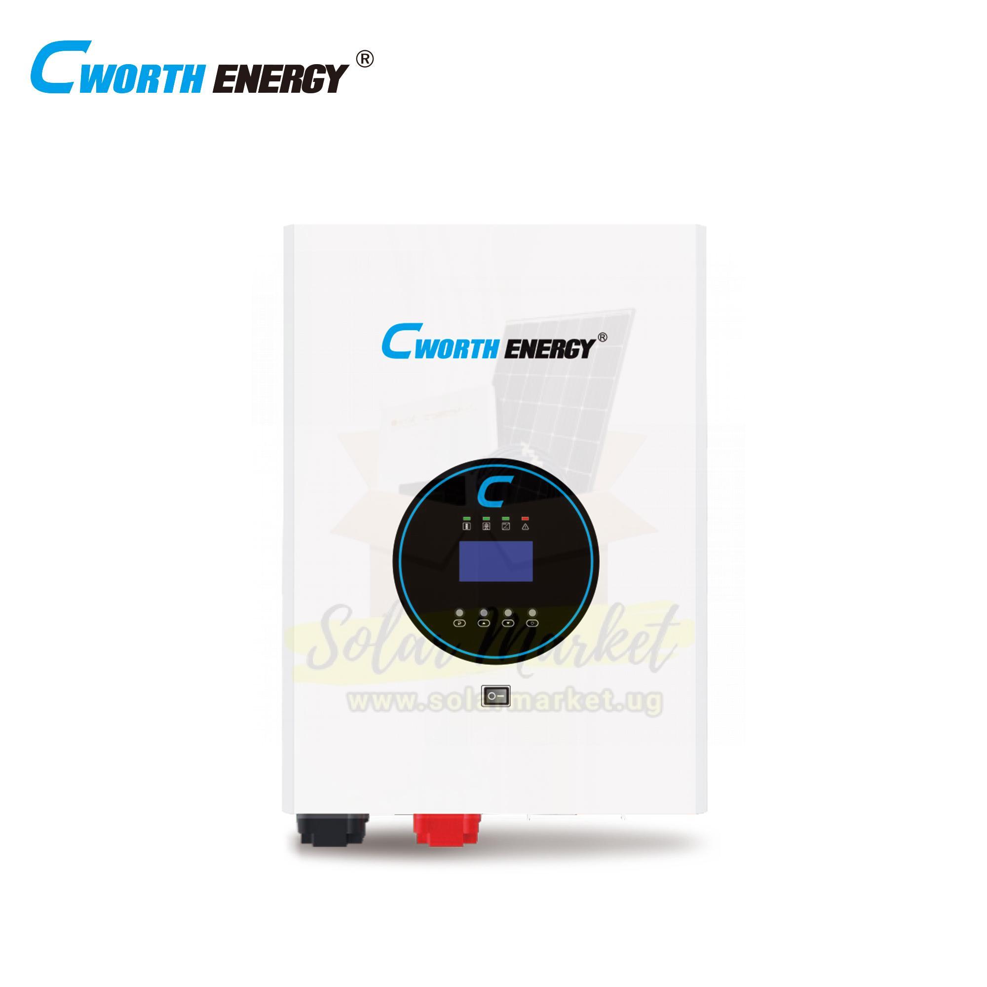 Cworth 10kVA 8kW Hybrid Inverter for Home and Small Business Backup 48VDC Input 220VAC Output 80A Charge Current 90-280VAC Input Range 15ms Transfer Time 55kg (CE-L1OK)