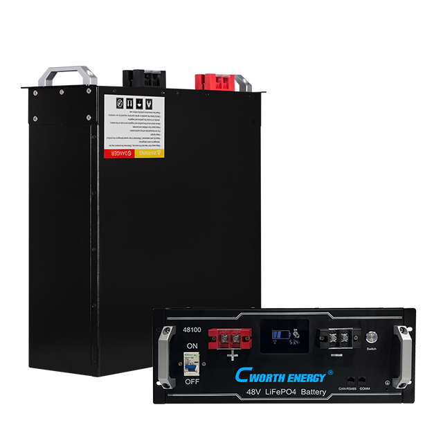 Cworth 5kWh 51.2V 98Ah LiFePO4 Rack Battery For Residential Backup, Scalable Storage, Small Commercial Backup (CE-LBT-48100C)