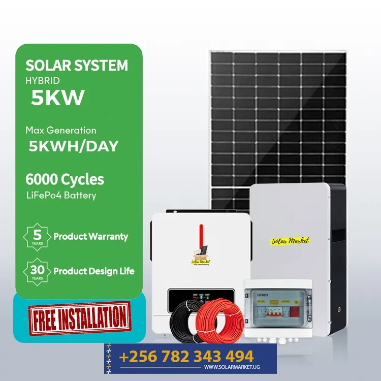 5KWH Lite Complete Hybrid Solar Power System with 5KWH Lithium Battery - Free Installation