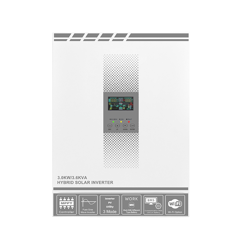 Entelechy 3000W Hybrid Inverter for Home and Small Business Backup 24VDC 230VAC Output 100A MPPT 500VDC PV Input RS232 Communication 0-55C Operating Temperature (BST-HPL-3000W)