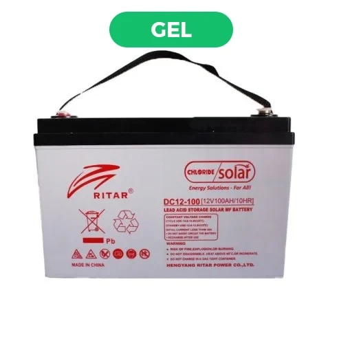 100AH 12V Ritar Gel Solar Battery - High Performance Sealed Gel Battery