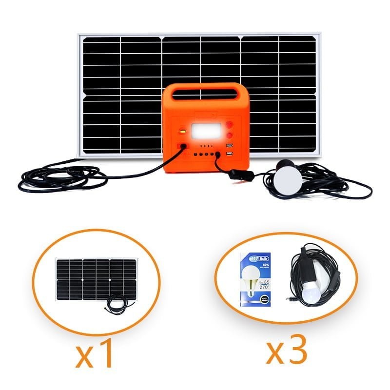 Portable Solar Kit with Lights and power bank SDCM-0310