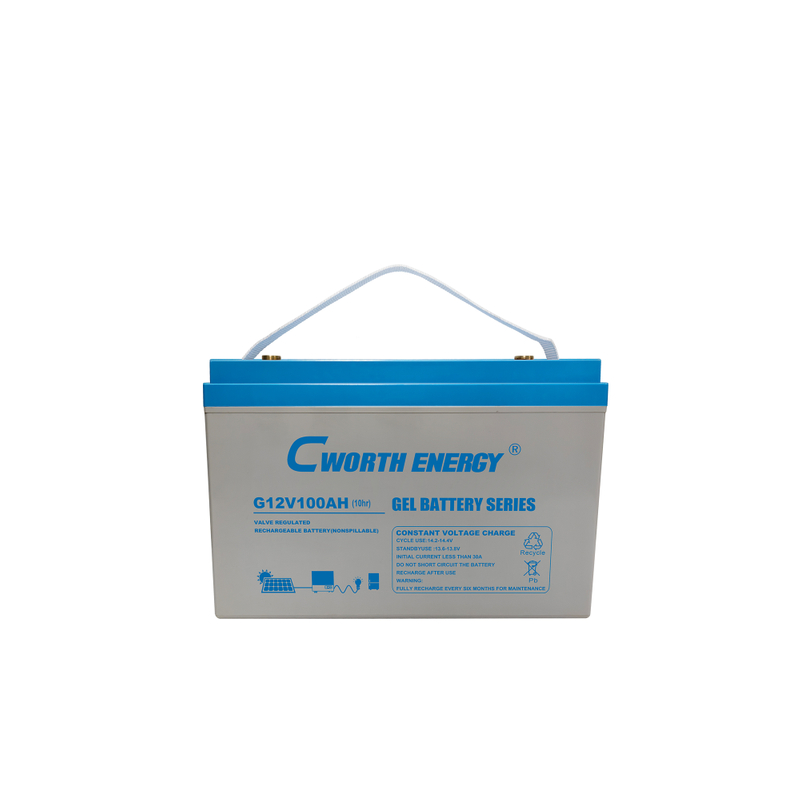 Cworth 12V 100Ah Gel Solar Battery for Off-Grid and Solar Backup Storage with 1000A Max Discharge, 30A Charge Limit, 6 Cells, 27.8kg (G-12V 100AH)
