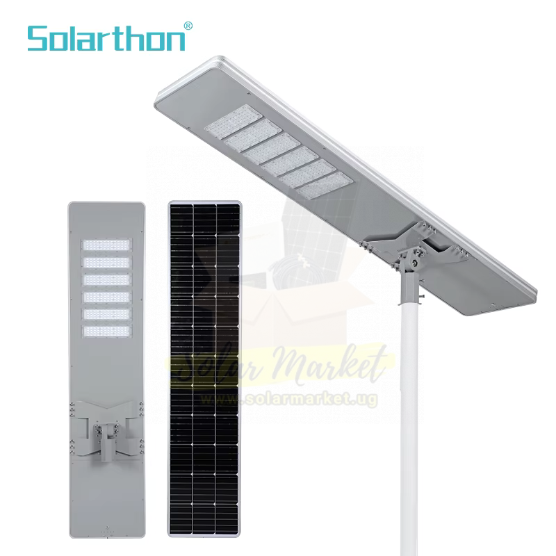 Altop 300W Solar LED Street Light for Public and Commercial Area Lighting 16.5V 130W Mono Panel LiFePO4 12.8V 72Ah 6000K 160lm/W 12-14m Mounting Height Aluminum Alloy 3-Year Warranty (0911F300-01)