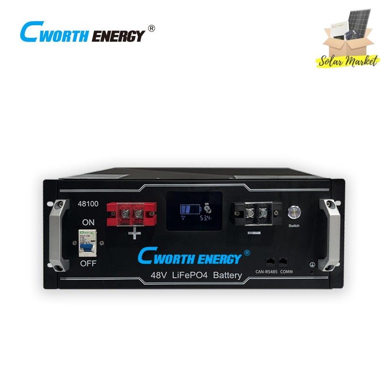 Cworth 5KWH Lithium Solar Battery 100Ah 48V LBT-48100C (5-Year Warranty)