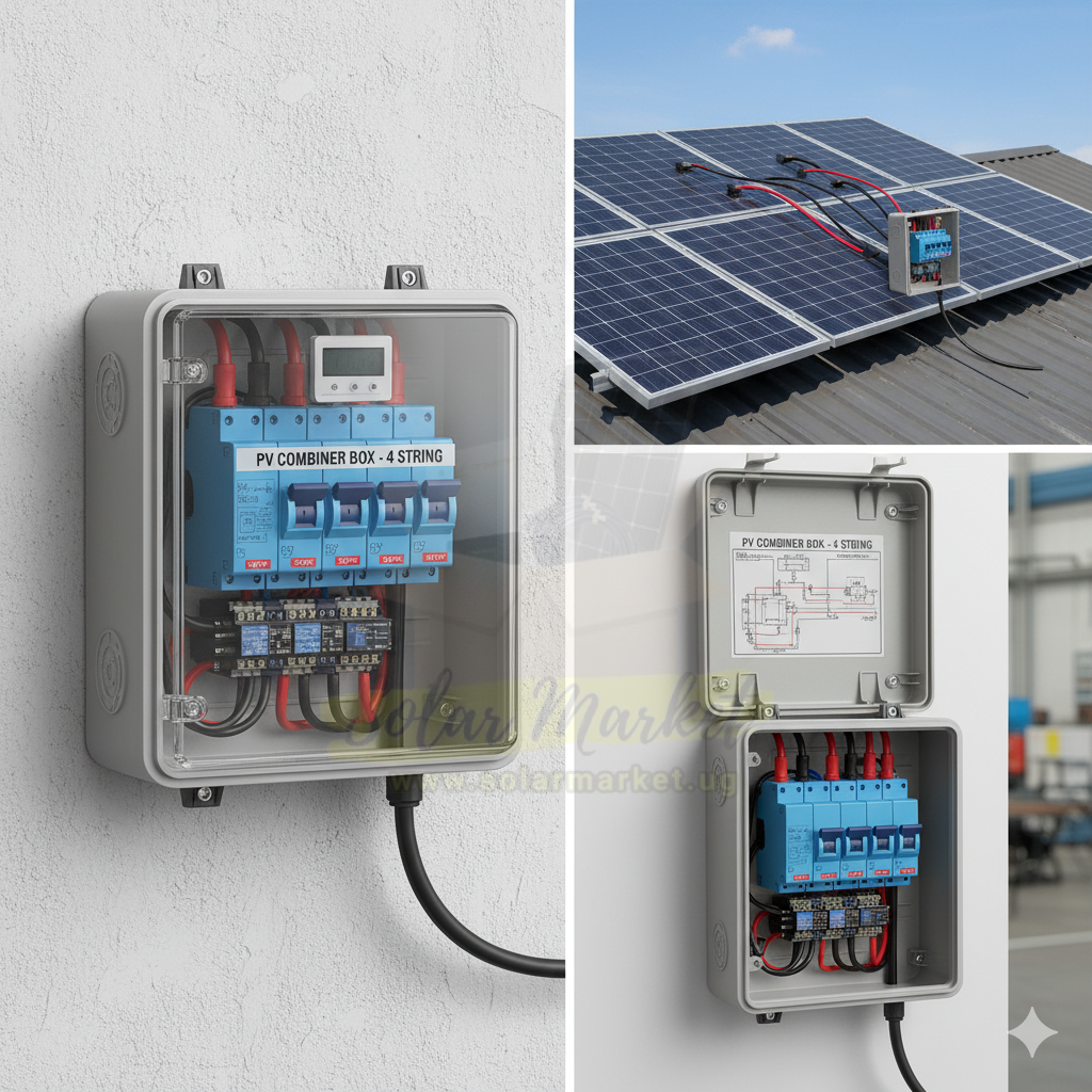 4 -in - 1 out PV Combiner Box