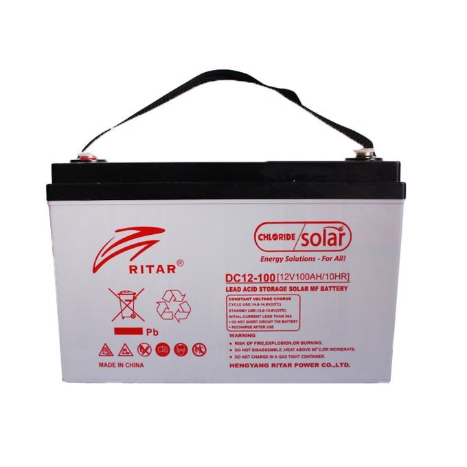 100Ah 12V Ritar Power Solar Battery Maintenance Free Solar Battery