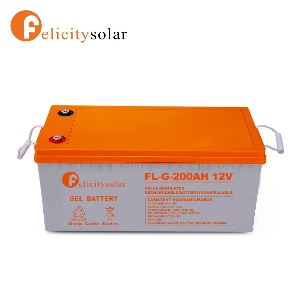 200AH 12V Gel Deep cycle Solar Battery Felicity - Wholesale