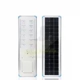 Cworth 100W Street Light with 105W Solar Panel 560Wh Lithium Battery for Public and Commercial Lighting 21600lm Luminous Flux 6500K Color Temperature IP65 Waterproof (C2-C100W)