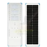 Cworth 100W Street Light with 145W Solar Panel 920Wh Lithium Battery All-in-One for Public and Commercial Outdoor Lighting 30200lm 6500K IP65 6-9m Installation Height (C1-100W)