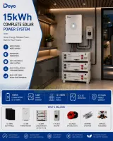 Deye Complete Solar System for Residential solar and Powering essential (15kwh)