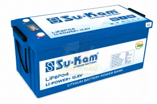 Sukam 12.8V 300Ah 3.8kWh LiFePO4 Solar Battery for Residential Solar Backup 4kWh Capacity 200A Continuous Discharge M8 Terminal IP21 (LI300-12)
