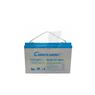Cworth 12V 100Ah Gel Solar Battery for Off-Grid and Solar Backup Storage with 1000A Max Discharge, 30A Charge Limit, 6 Cells, 27.8kg (G-12V 100AH)