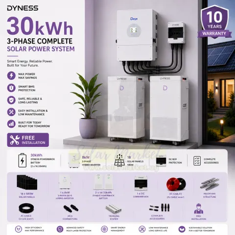 Dyness Complete Solar System for Commercial and office and Light industrial (30kwh 3phase)