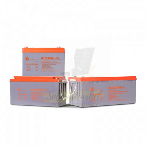 Felicity 200Ah 12V GEL Solar Battery for Off-Grid and Solar Backup Deep Cycle Energy Storage 522x240x219mm 61.5kg (G12V200AH)