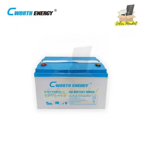 Cworth Deep Cycle Gel Battery 100Ah 12V For Reliable Solar Power Safe Long Lasting