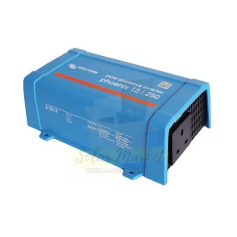 Victron Phoenix Inverter 12/250 VE.Direct 250VA 200W 12V Pure Sine Wave Inverter for Home and Small Business Backup, 230V AC