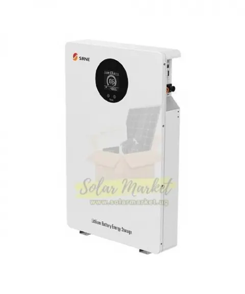 SRNE 5.12kWh Lithium Solar Battery for Home and Small Business Backup 51.2V 100Ah LFP 6000 Cycles CAN/RS485/USB IP30 (SE05B)