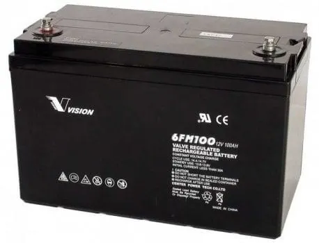 Vision Solar Battery 12V 100Ah 6Fm100D