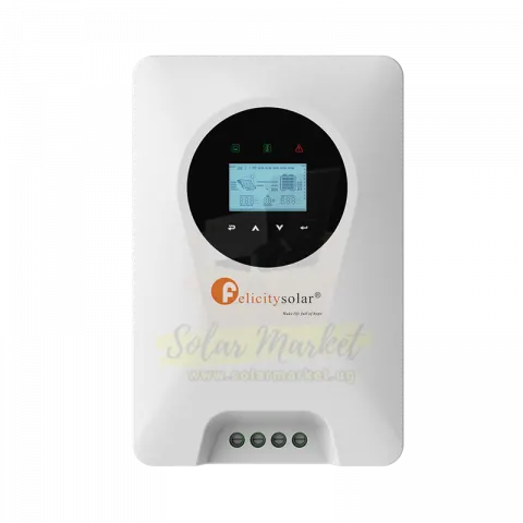 Felicity 48V 60A MPPT Solar Charge Controller for Off-Grid Solar Systems 150VDC PV Input 3300W Max Input Power 12V/24V/48V Auto-Select (SCCM6048-III)