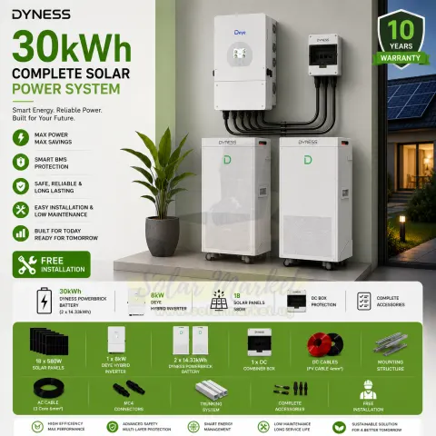Dyness Complete Solar System for Residential home and Small business (30kwh)