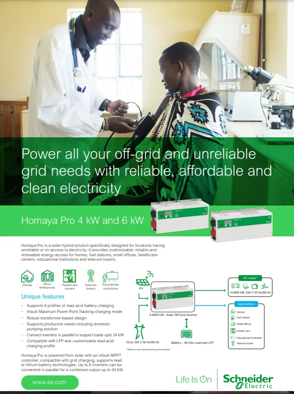 Schneider Homaya Pro 4 kW 6 kW Advanced Solar Home Systems Imex Solutions Uganda