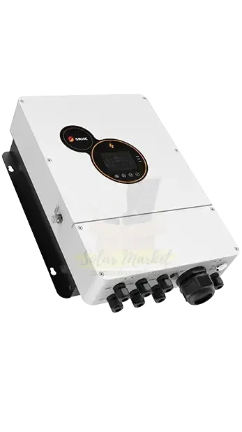 SRNE 6kW Hybrid Inverter for Home and Small Business Backup 48V 230VAC Dual MPPT 120-450VDC Expandable to 6 Units IP65 5-Year Warranty (HESP4860S100-H)