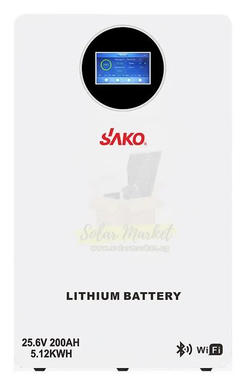 Sako 5.12kWh LiFePO4 Solar Battery for Home and Small Business Backup 25.6V 200Ah CAN RS485 90% DoD 6000 Cycles 10-Year Warranty (Li-Sun-SK-25.6V200Ah)
