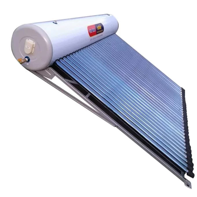 Solar Water Heater 300Ltr Vacuum Tube Technology works very well with little sunshine has electric booster option has anode Great for both commercial and Domestic use. WHAT’S IN THE BOX 300LTRS TANK, FRAMING STRUCTURES AND 30 HEATING TUBES SPECIFICATIONS SKU
